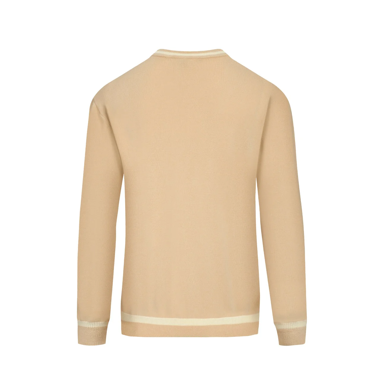 Men's khaki abstract method bulldog knitwear - Image 3