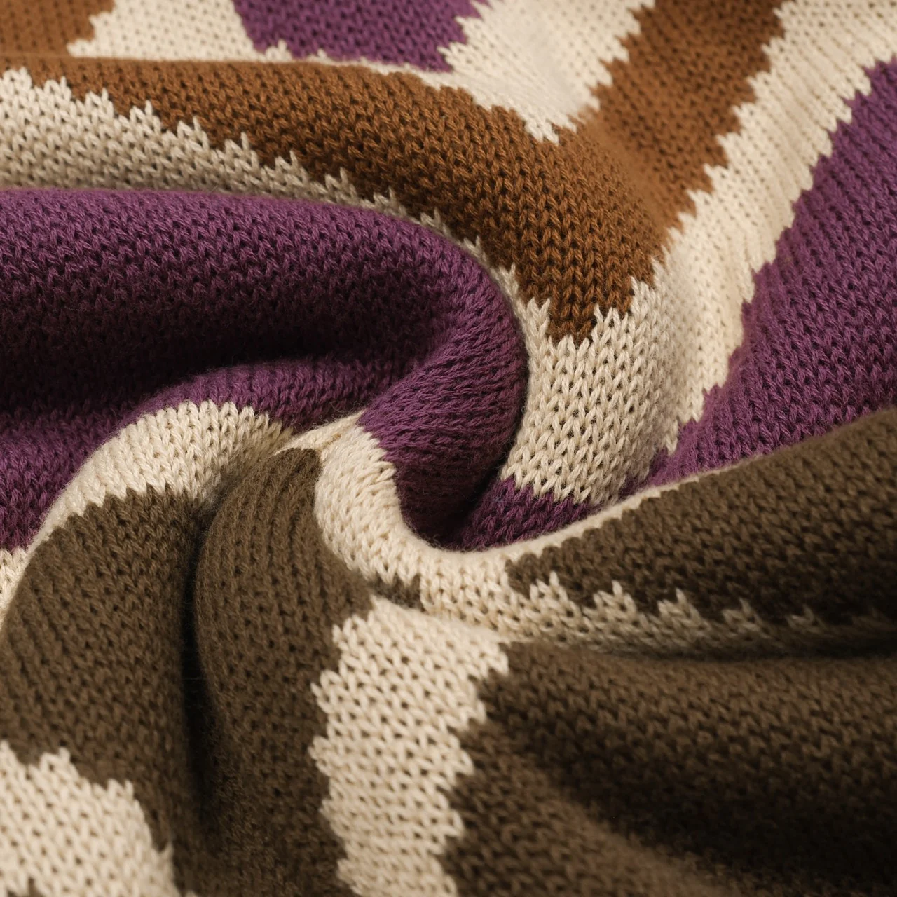 Men's khaki color trendy street jacquard cardigan - Image 9