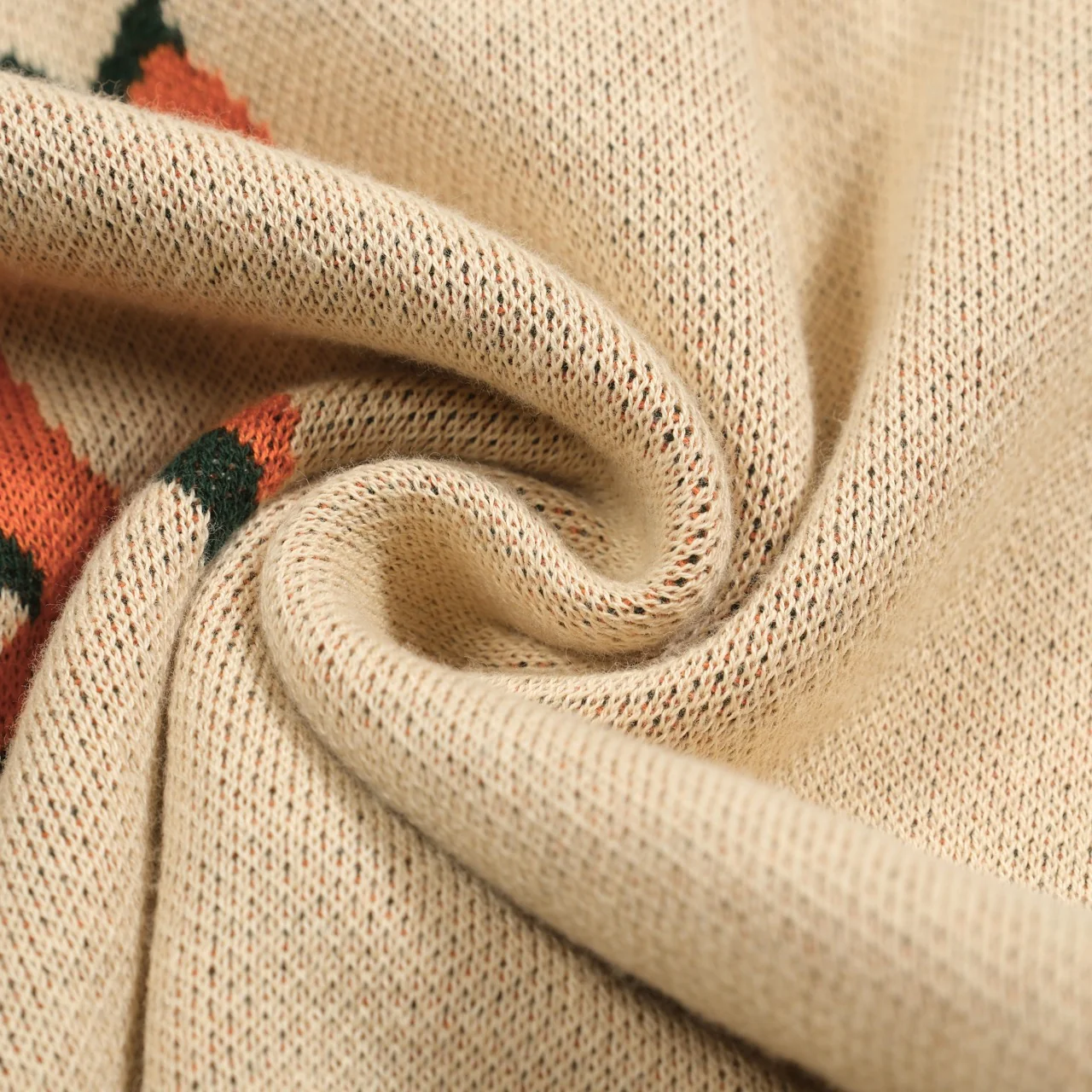 Men's khaki Eagle vintage jacquard knitwear - Image 10