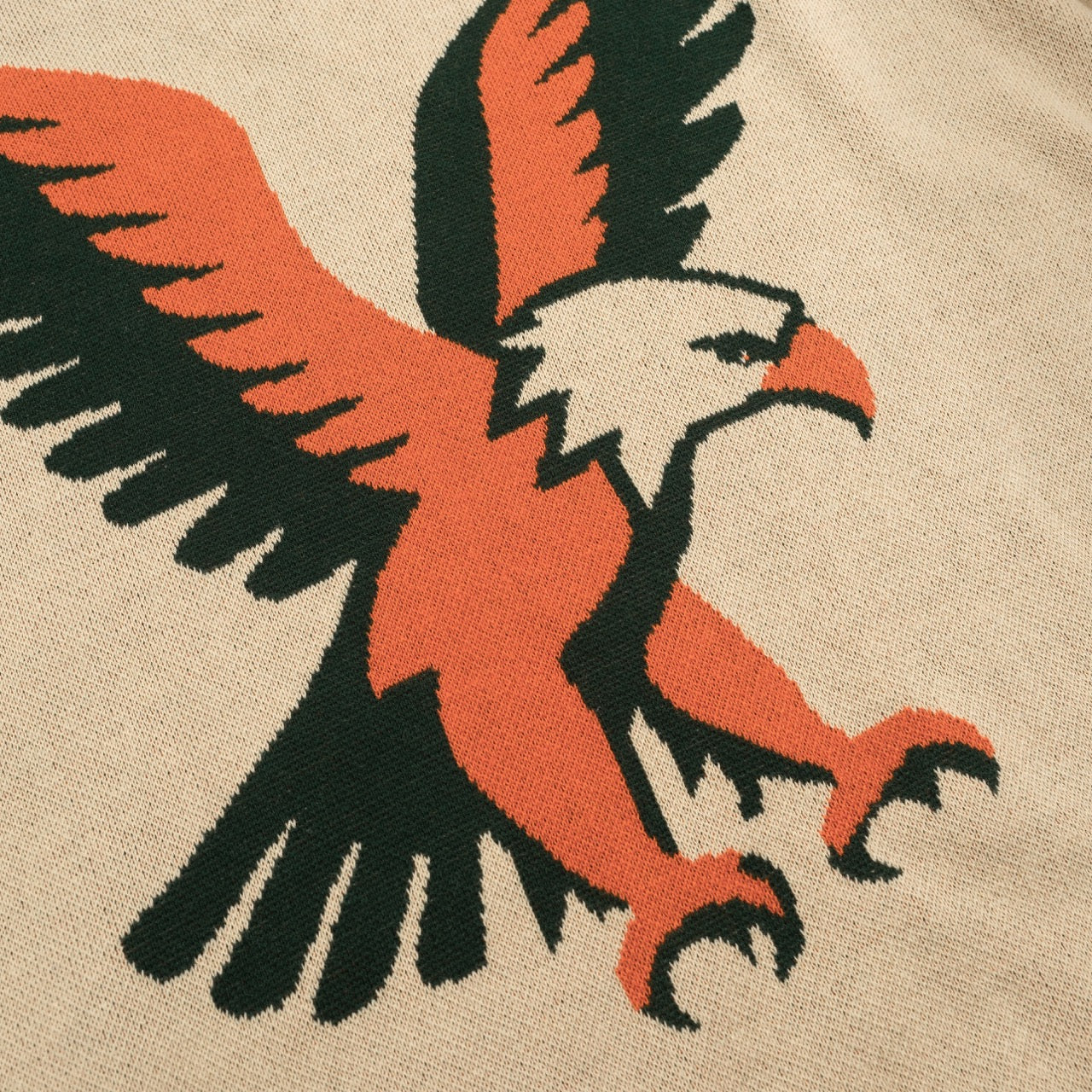 Men's khaki Eagle vintage jacquard knitwear - Image 2