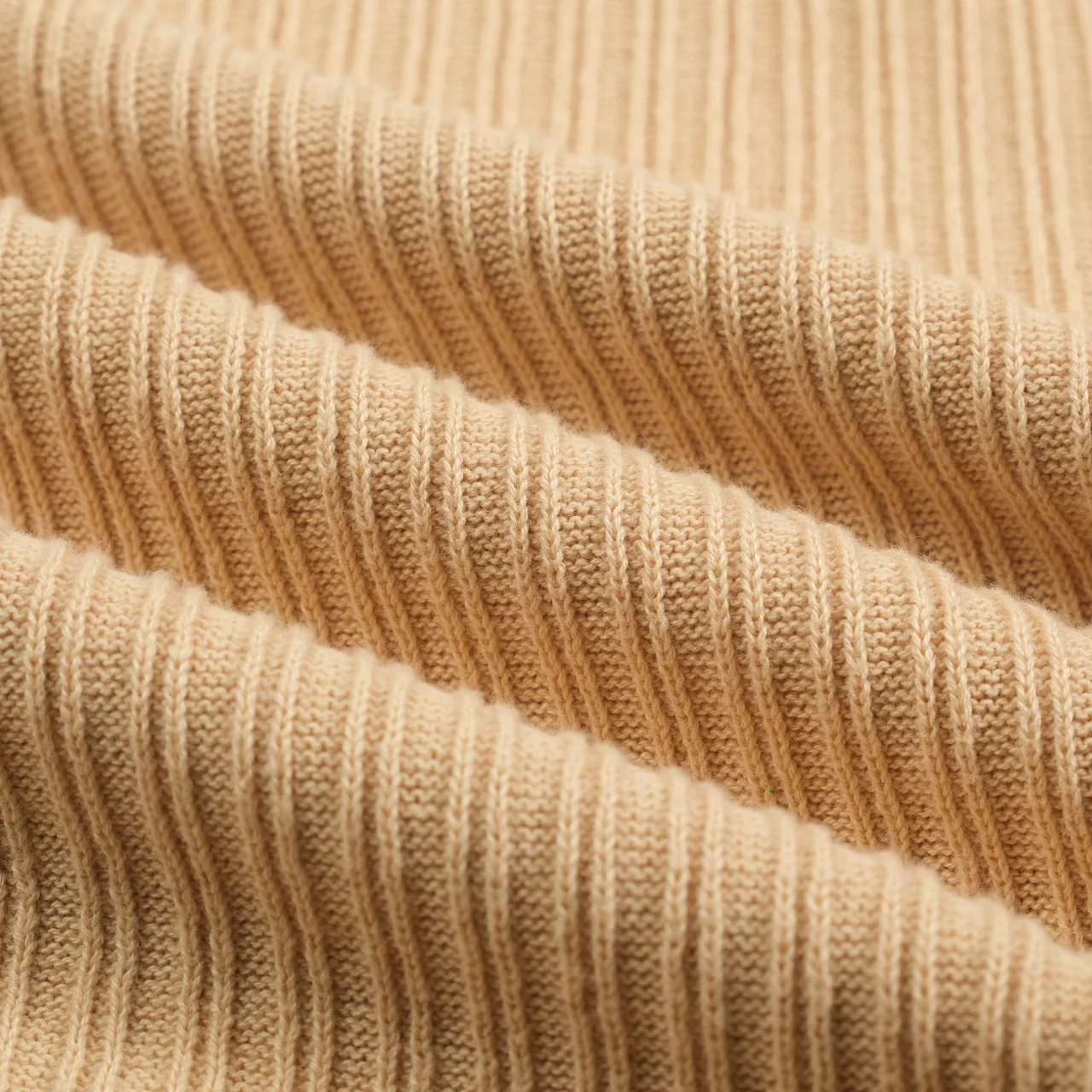 Men's khaki vertical striped knitted cardigan - Image 2