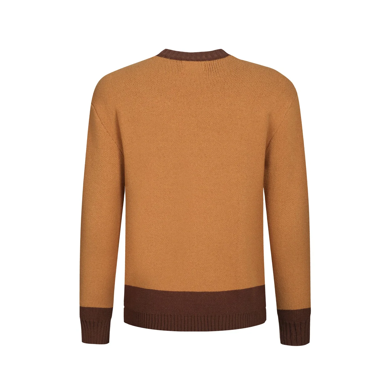 Men's khaki vintage duck print jacquard sweater - Image 3