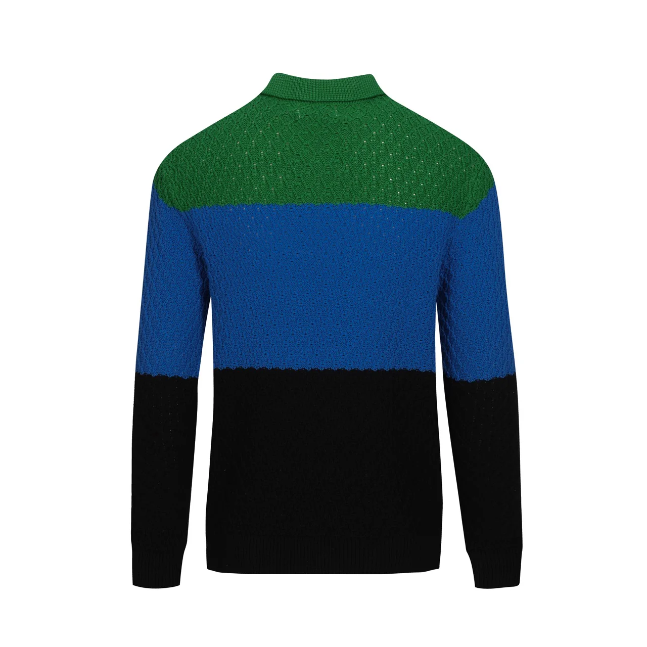 Men's multi-color trendy street jacquard cardigan - Image 3