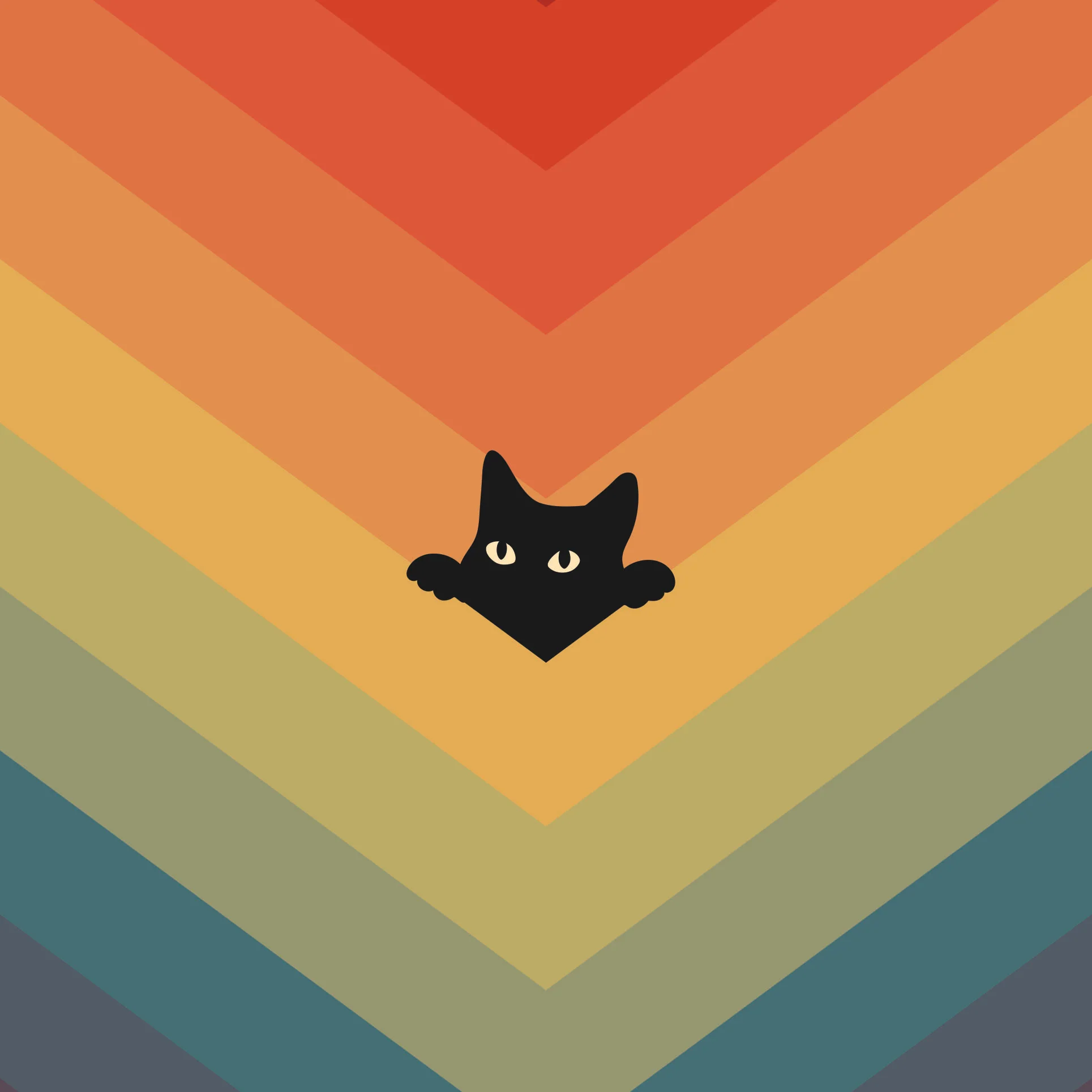 Men's multi-colored striped cat knit T-shirt- Designed by Lim Heng Swee - Image 3