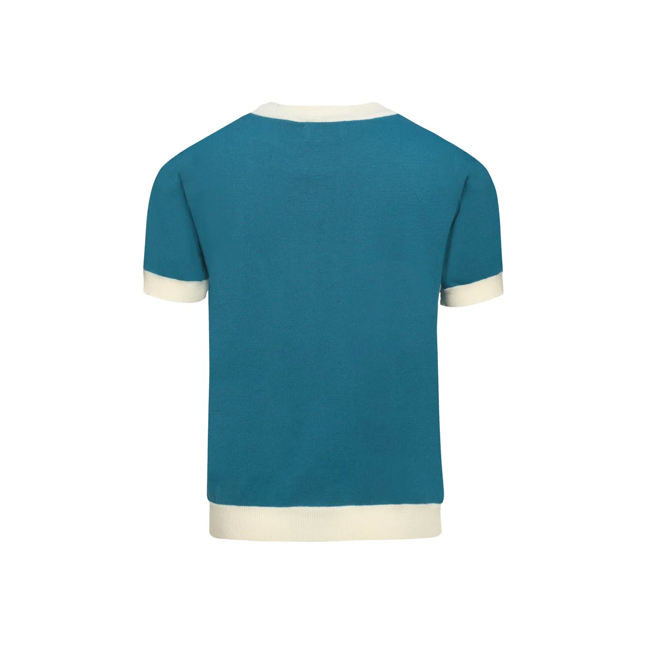 Men's multi-colored striped cat knit T-shirt- Designed by Lim Heng Swee - Image 4