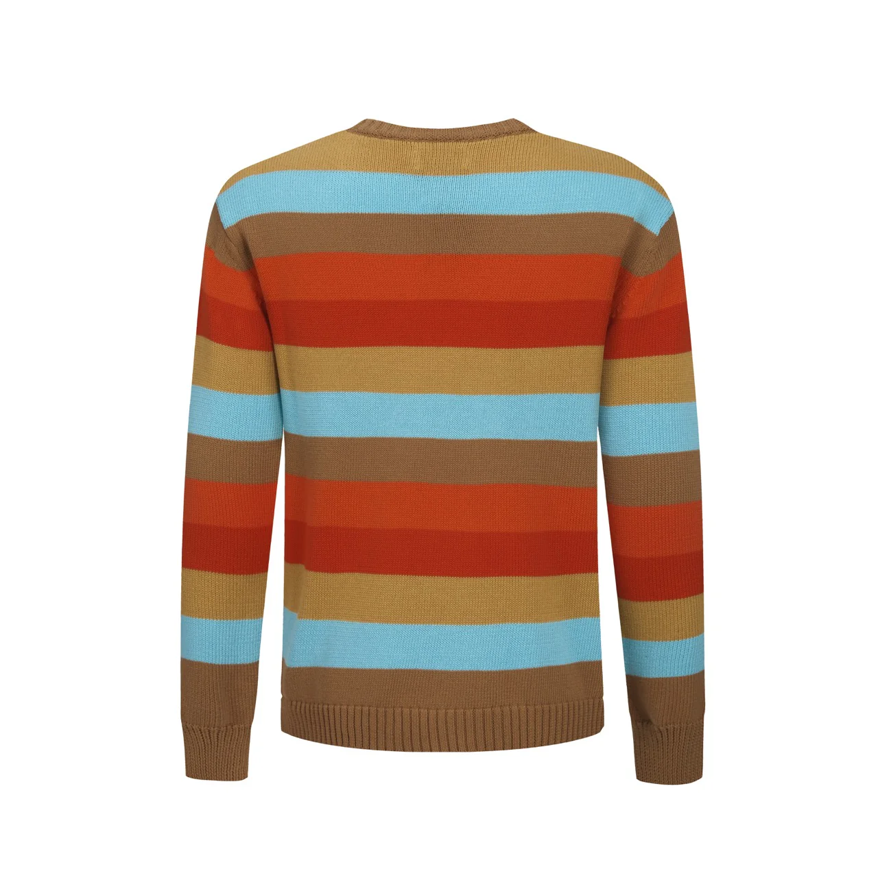 Men's multicolor artistic retro street jacquard round-neck knitwear - Image 3