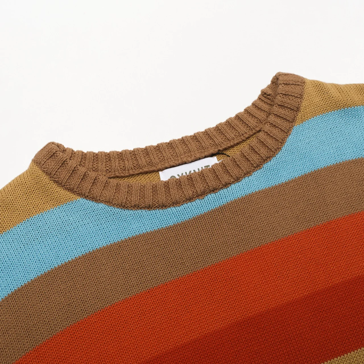 Men's multicolor artistic retro street jacquard round-neck knitwear - Image 4
