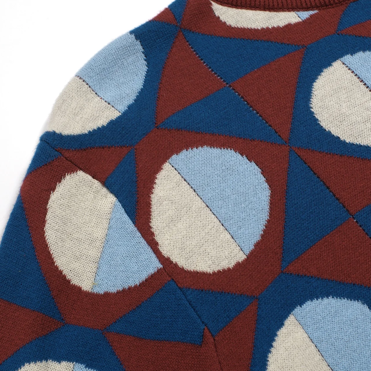 Men's multicolor retro artistic fashion high-neck knitwear - Image 5