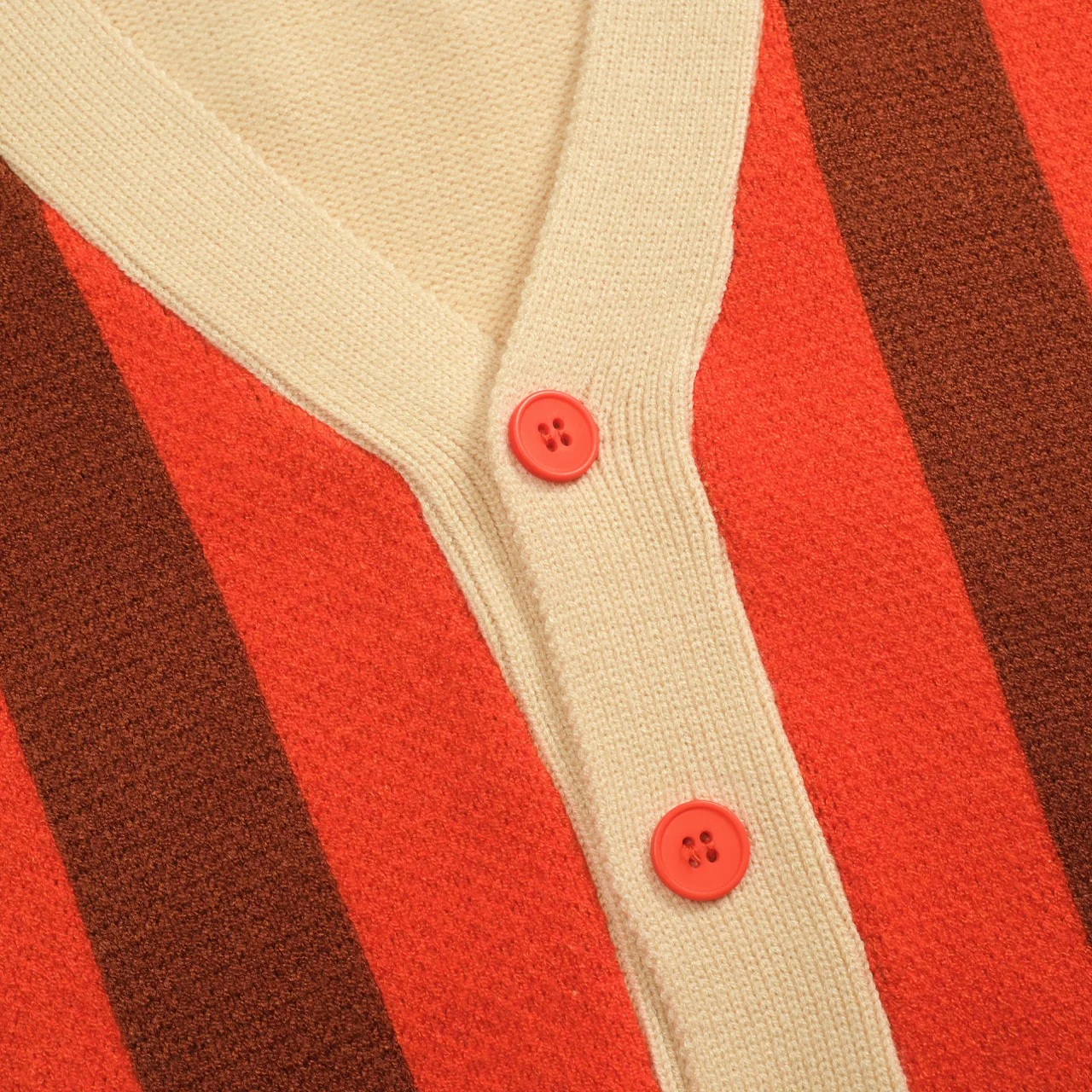 Men's multicolor striped jacquard sweater coat - Image 5