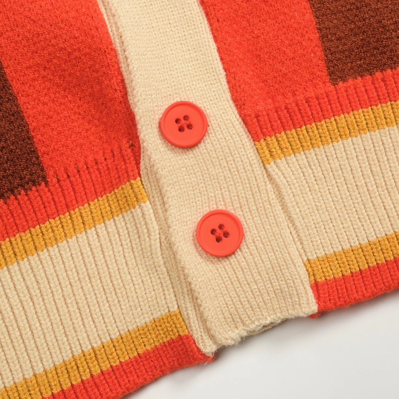 Men's multicolor striped jacquard sweater coat - Image 7