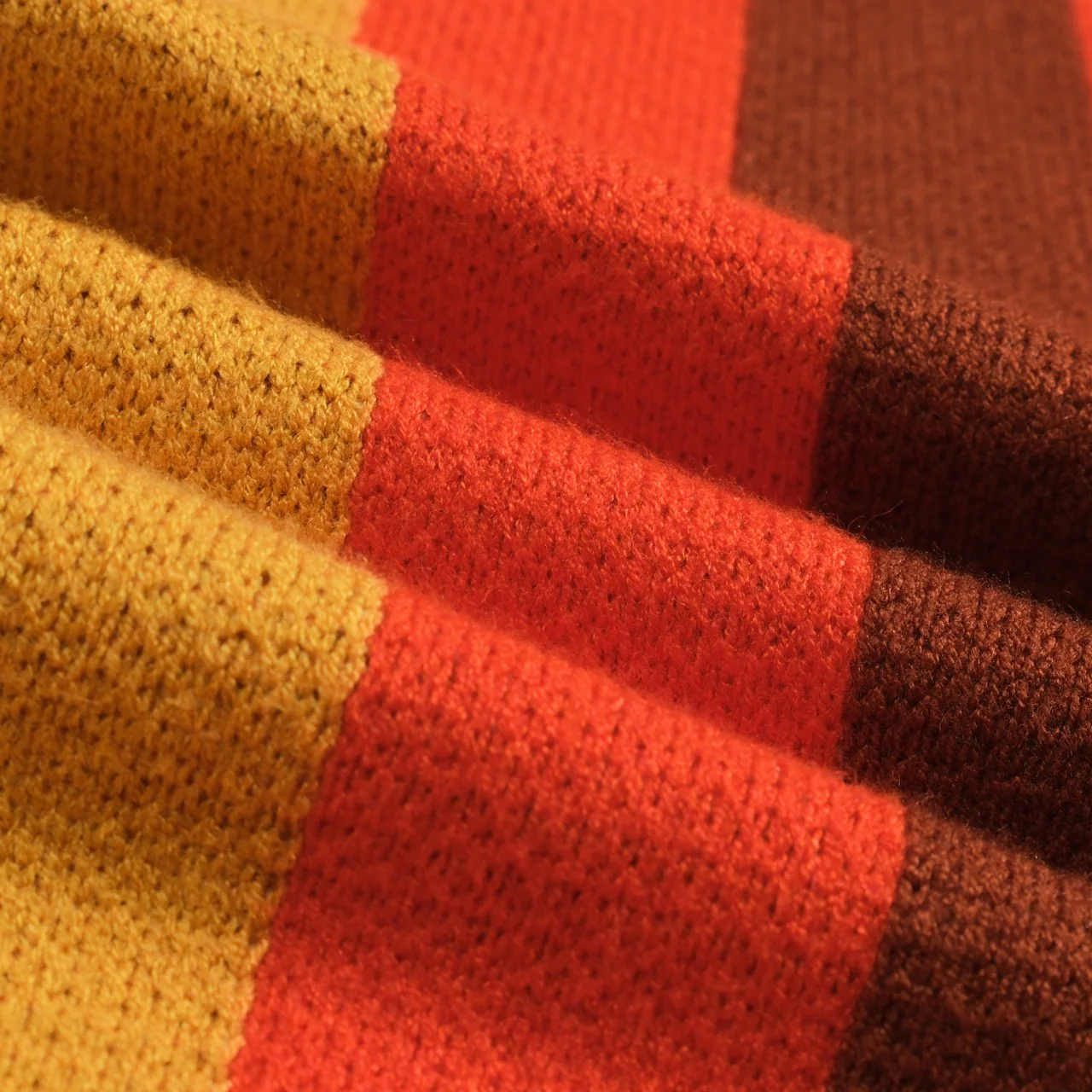 Men's multicolor striped jacquard sweater coat - Image 9