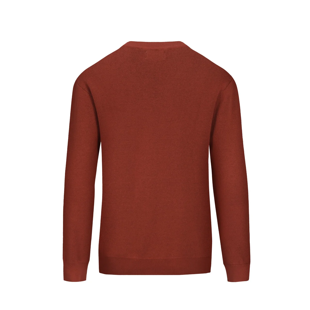 Men's orange snake jacquard V-neck knitwear - Image 3