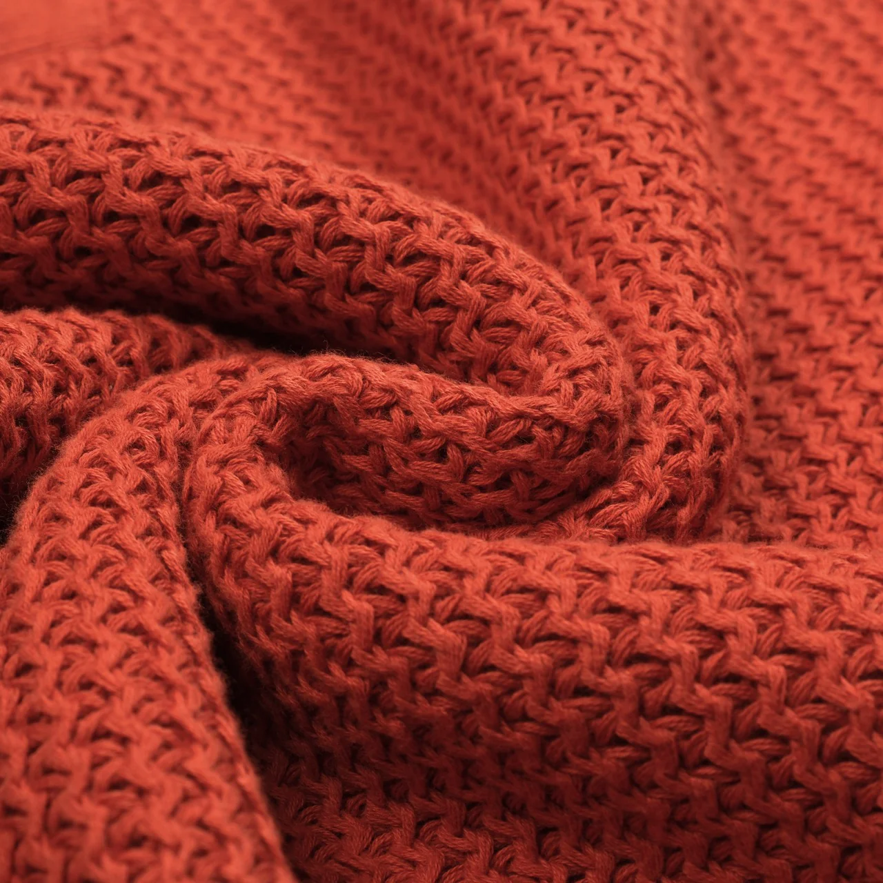 Mens orange brown vintage knit V-neck polo knitwear - Image 7