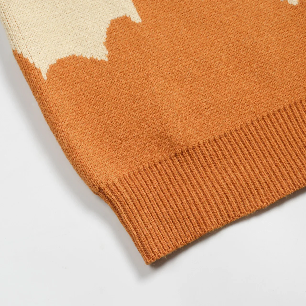Men's orange duck jacquard vintage sweater - Image 5