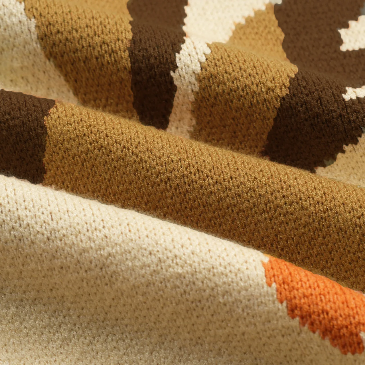 Men's orange duck jacquard vintage sweater - Image 8