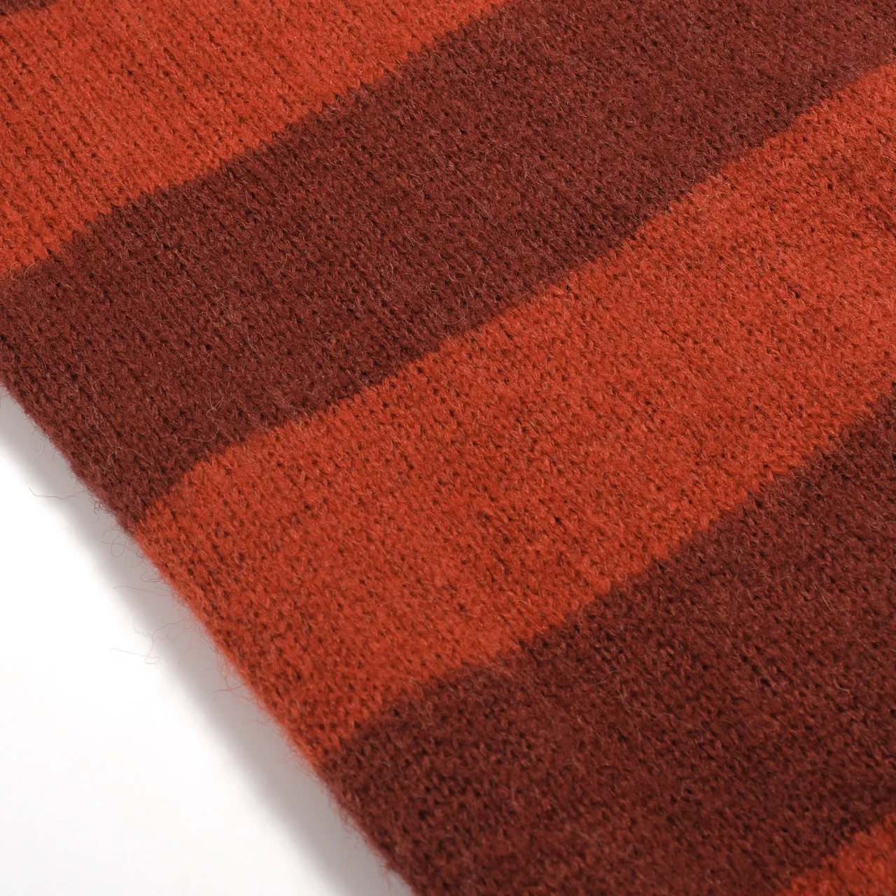 Men's orange striped plush knitted sweater - Image 8