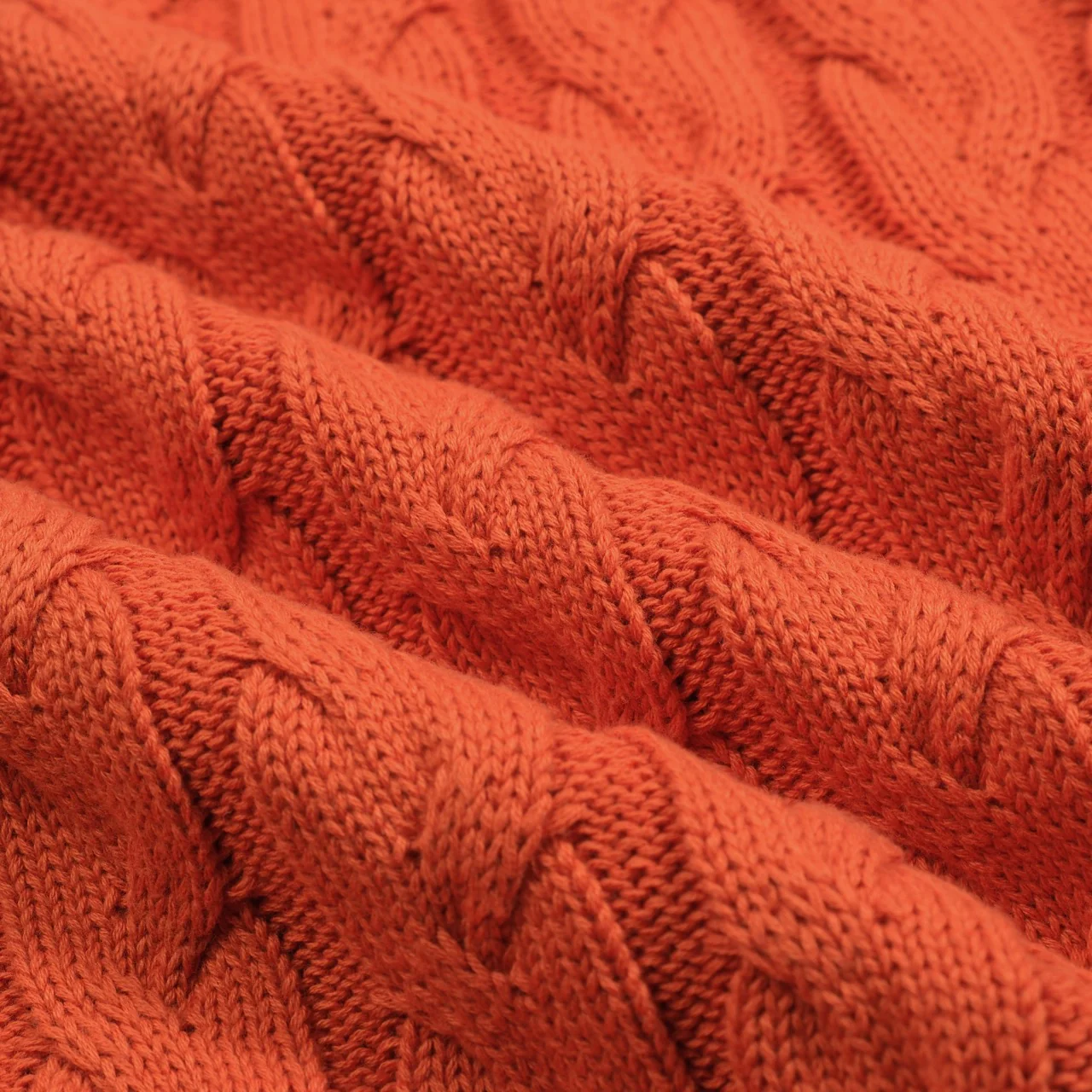 Men's orange twist vintage knitted polo shirt - Image 2