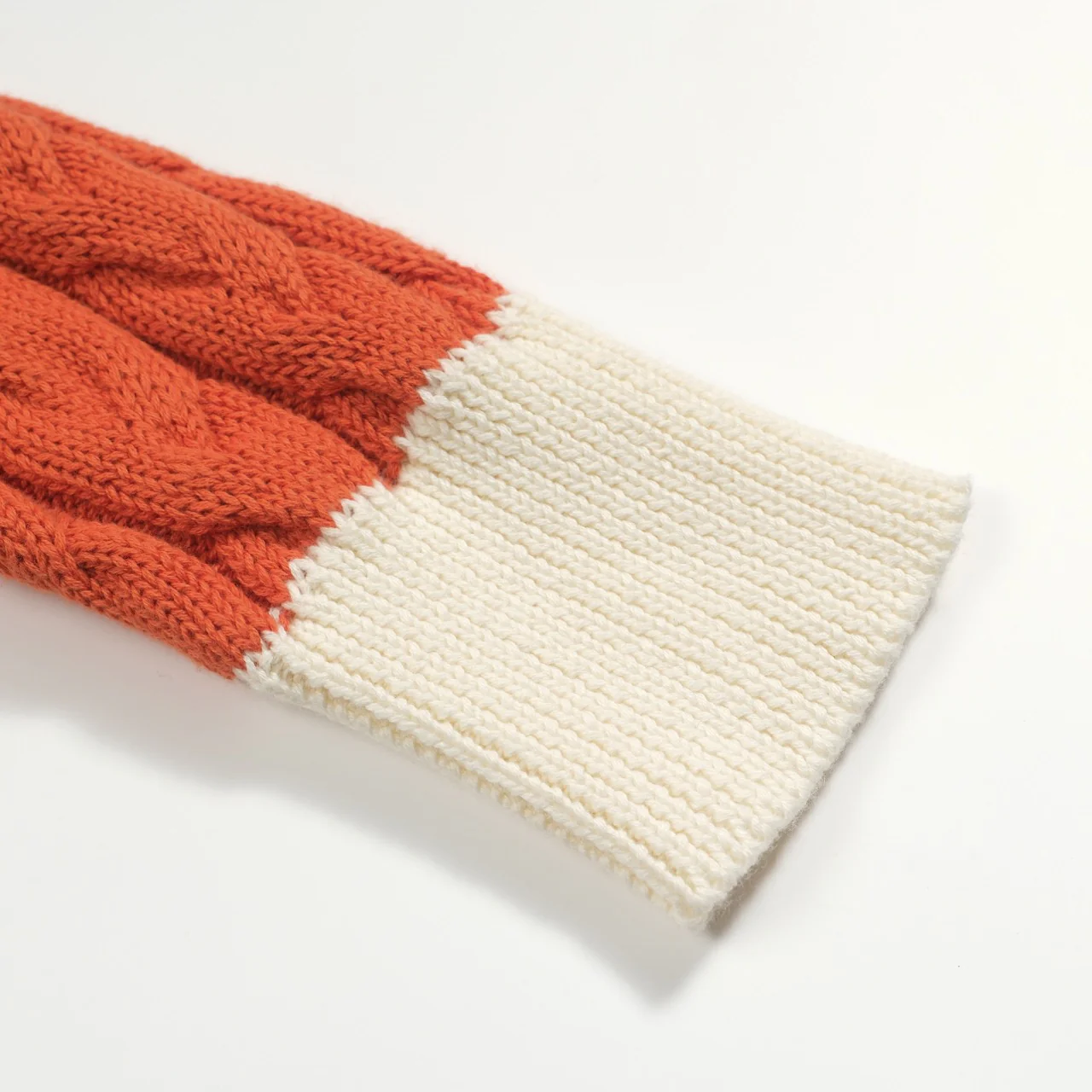 Men's orange twist vintage knitted polo shirt - Image 6