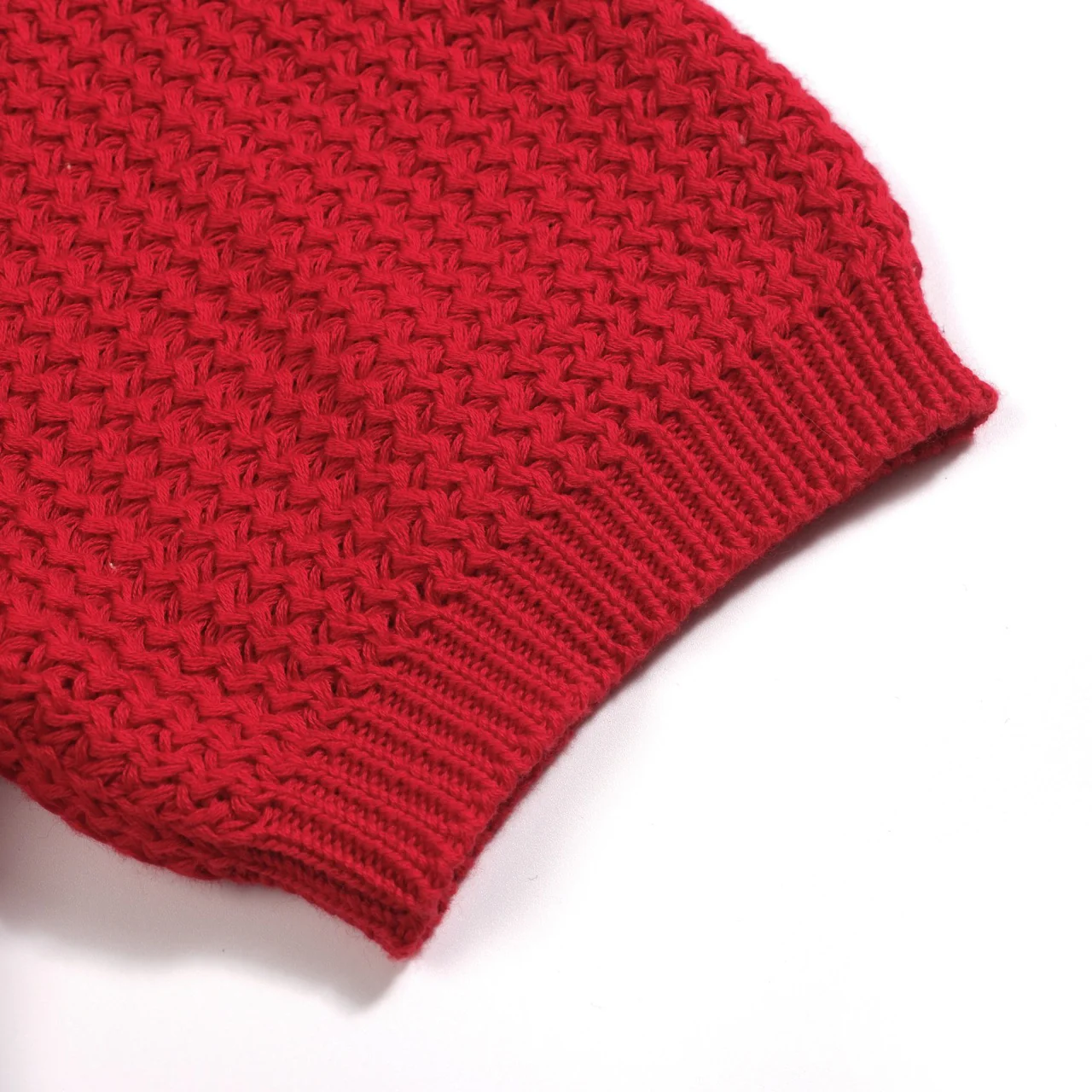 Men's red retro casual V-neck knitted polo shirt - Image 6