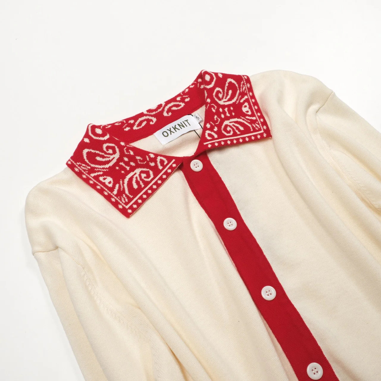 Men's red vintage classic pocket knit cardigan - Image 10