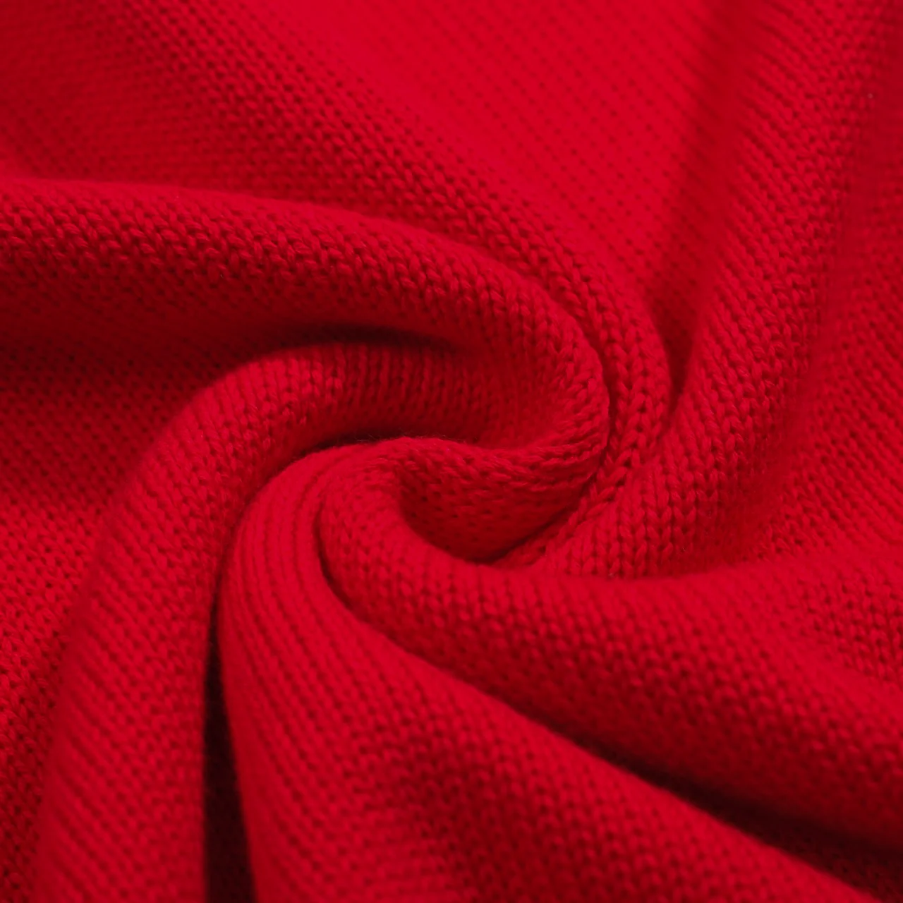 Men's red vintage knitted polo shirt - Image 10