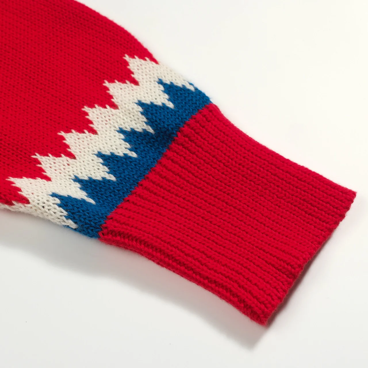 Men's red vintage knitted polo shirt - Image 6