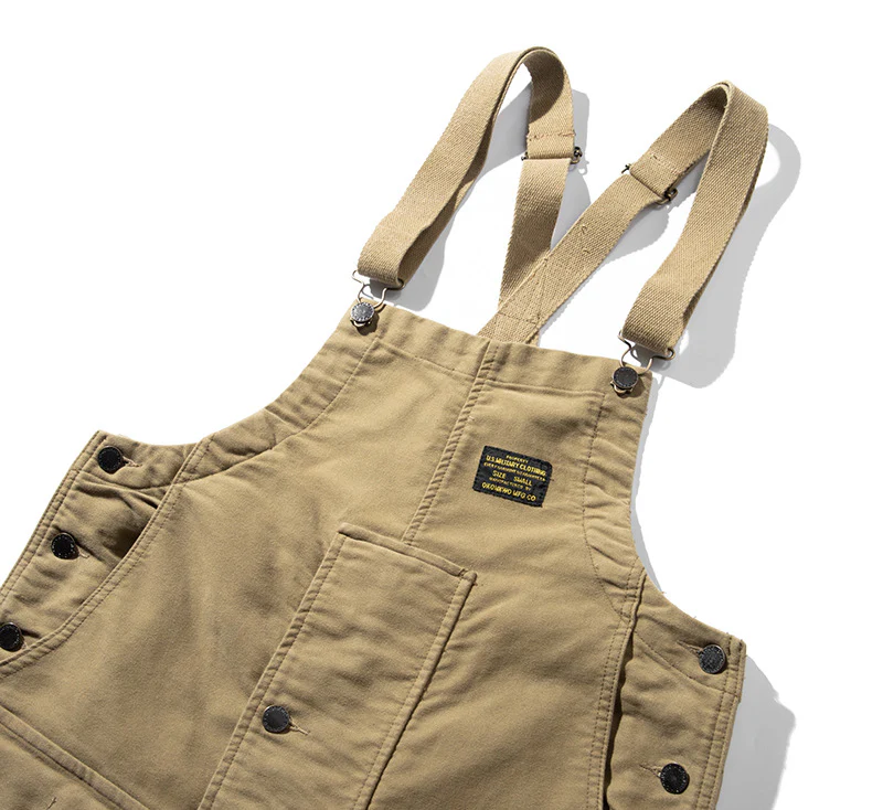 Men's Retro Casual Navy Deck Cargo Overalls - Image 21