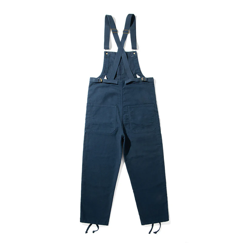 Men's Retro Casual Navy Deck Cargo Overalls - Image 4