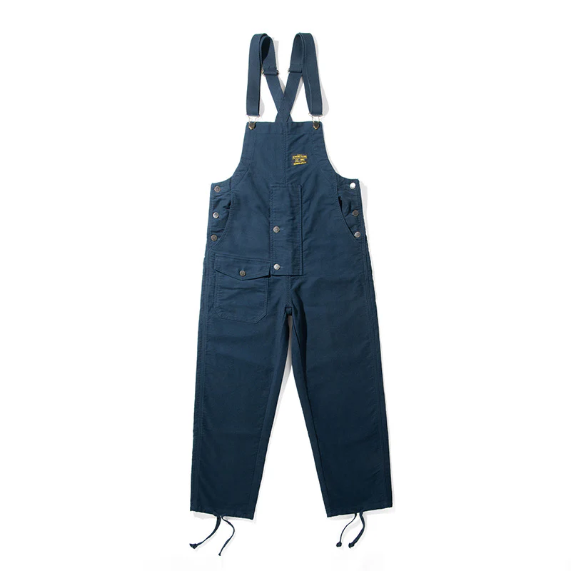 Men's Retro Casual Navy Deck Cargo Overalls - Image 6