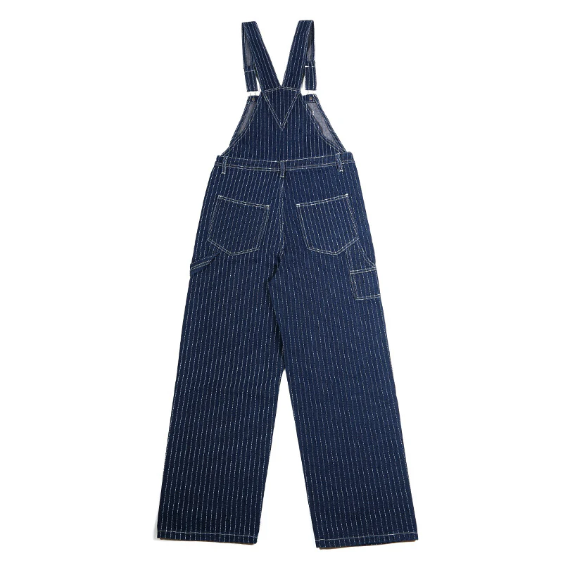Men's Retro Casual Striped Denim Jumpsuit - Image 3