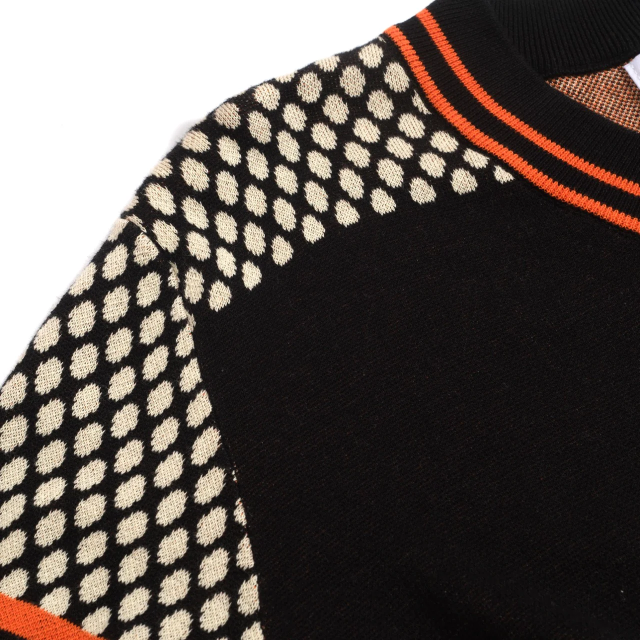 Men's retro jacquard knitted V-neck T-shirt - Image 6