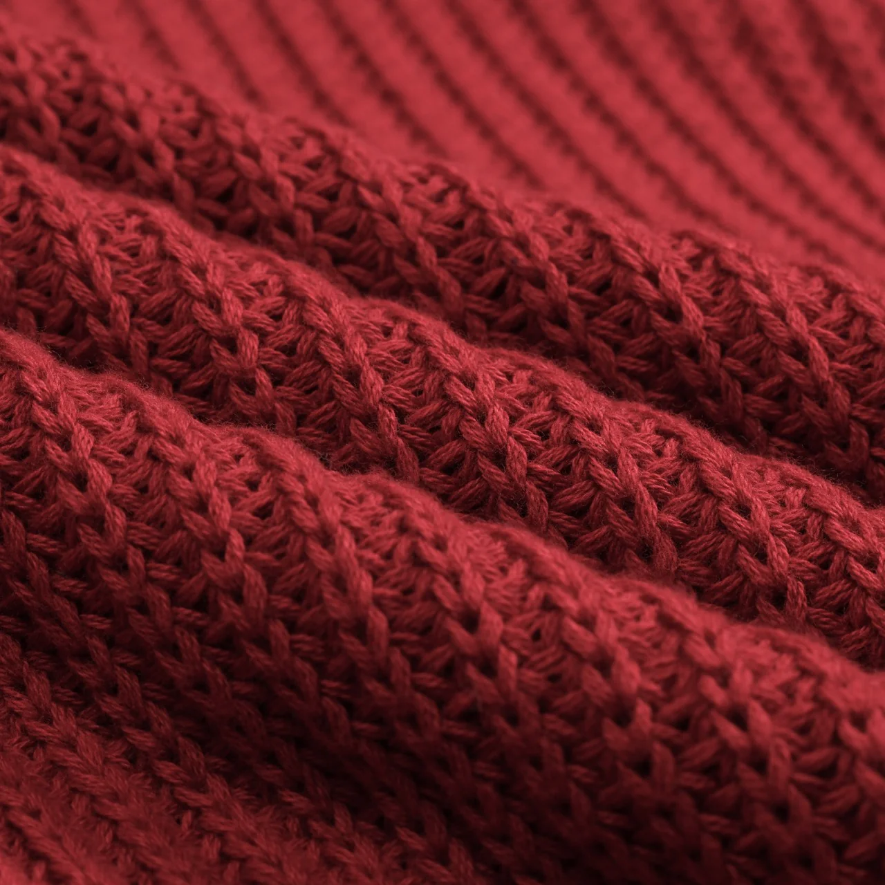Men's retro red casual V-neck vintage knitwear - Image 2