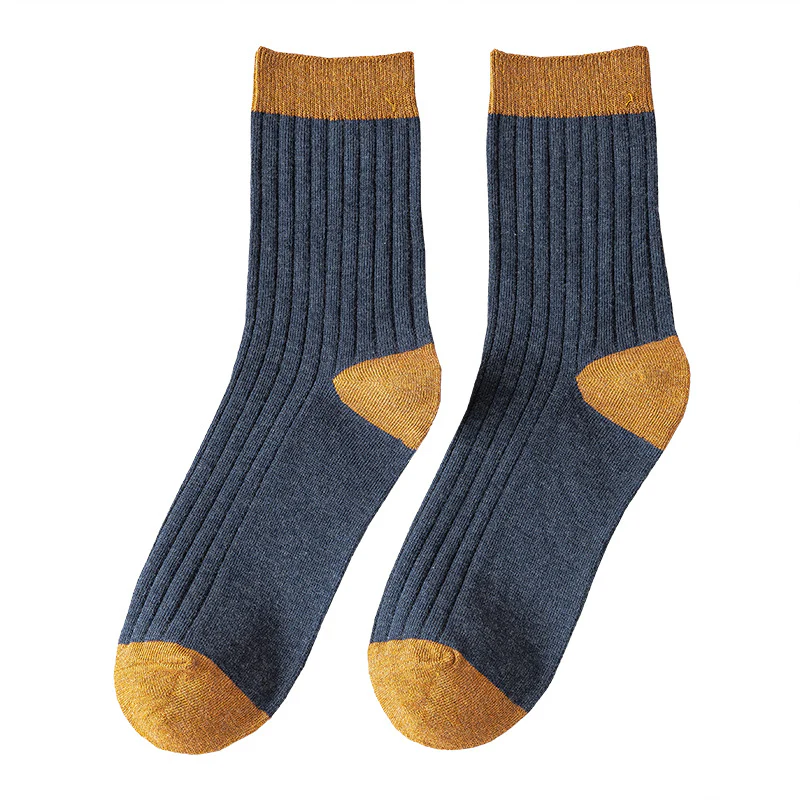 Men's Socks Autumn and Winter Cotton Color Matching Basic All-Matching Tube Socks - Image 11