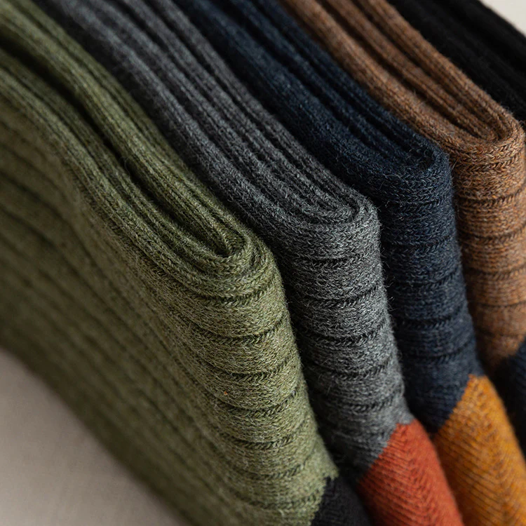 Men's Socks Autumn and Winter Cotton Color Matching Basic All-Matching Tube Socks - Image 3