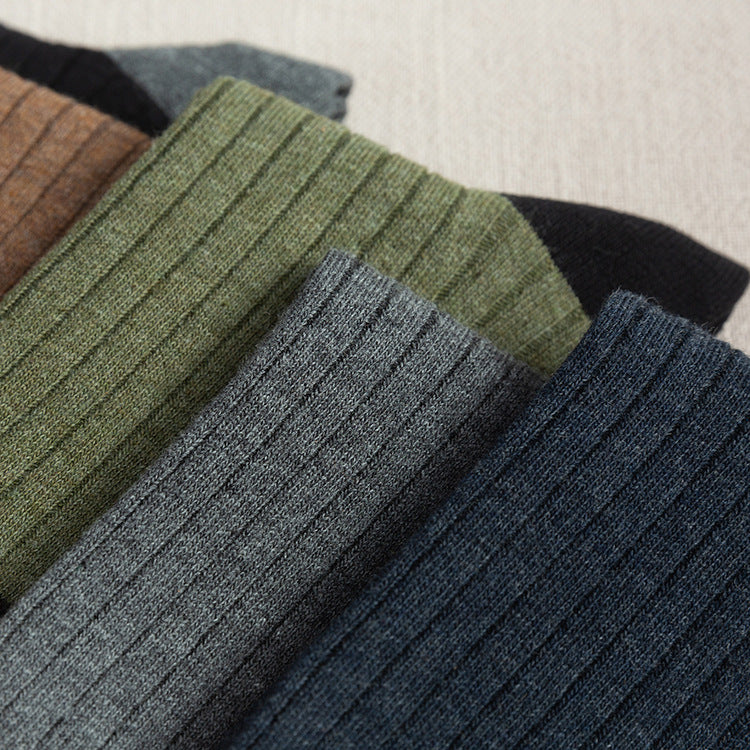 Men's Socks Autumn and Winter Cotton Color Matching Basic All-Matching Tube Socks - Image 4