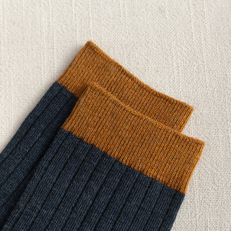 Men's Socks Autumn and Winter Cotton Color Matching Basic All-Matching Tube Socks - Image 5