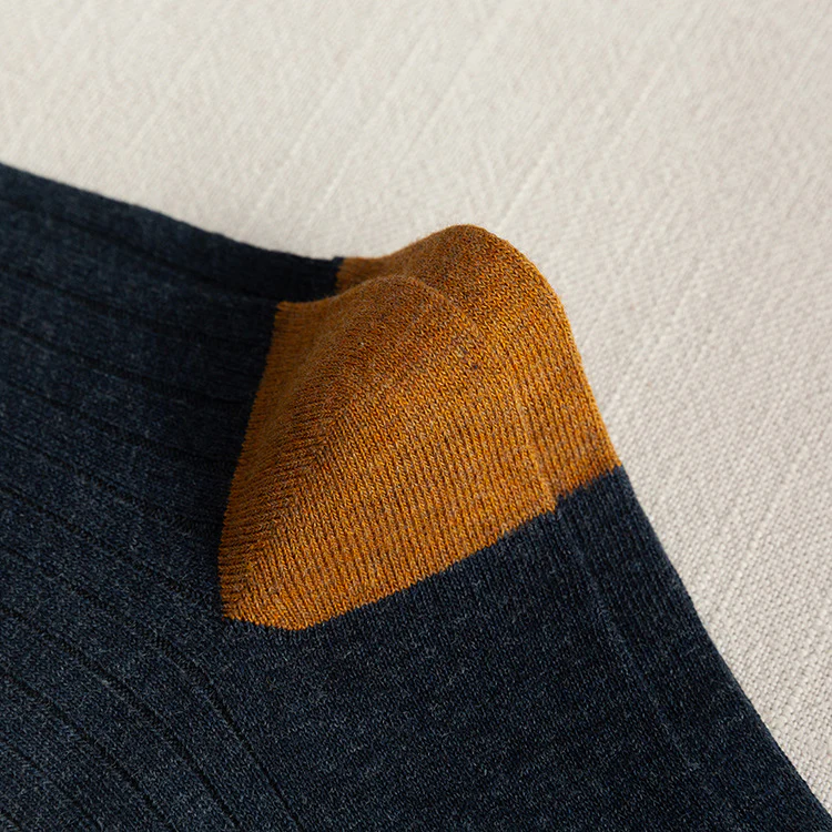 Men's Socks Autumn and Winter Cotton Color Matching Basic All-Matching Tube Socks - Image 6