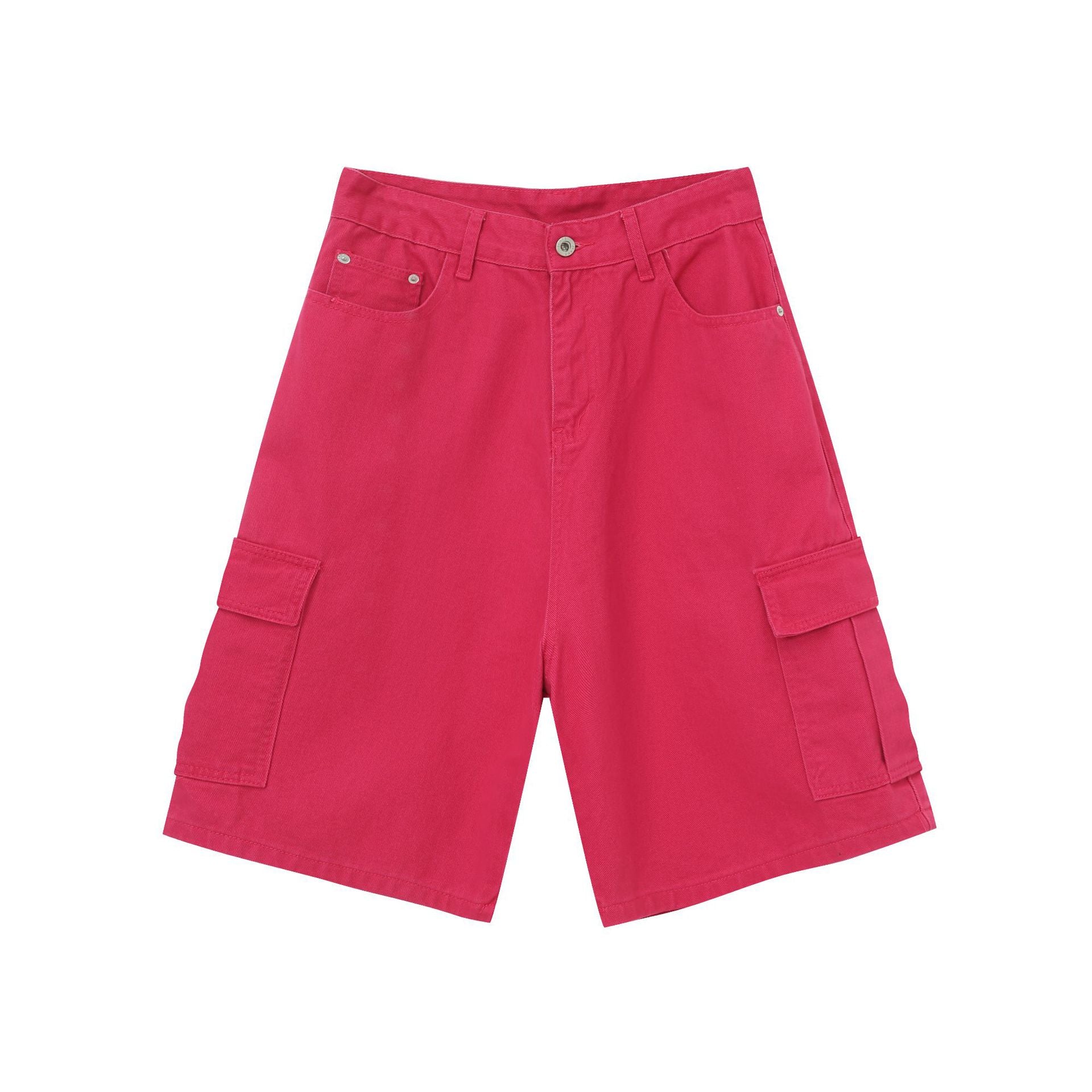 Men's Summer Straight-Leg Wide Denim Cargo Shorts - Image 6