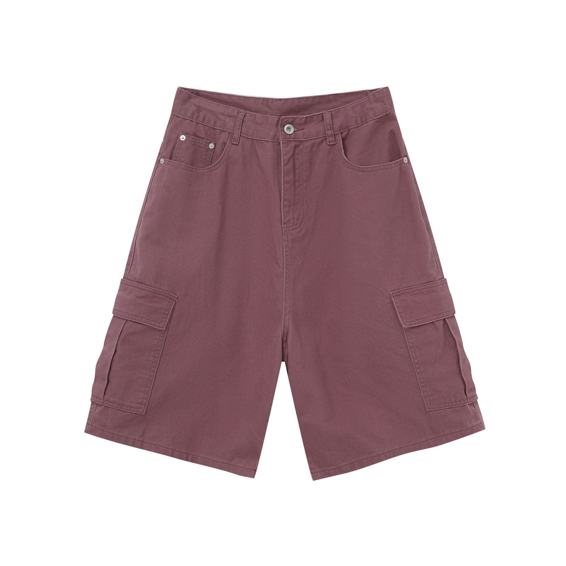 Men's Summer Straight-Leg Wide Denim Cargo Shorts - Image 8
