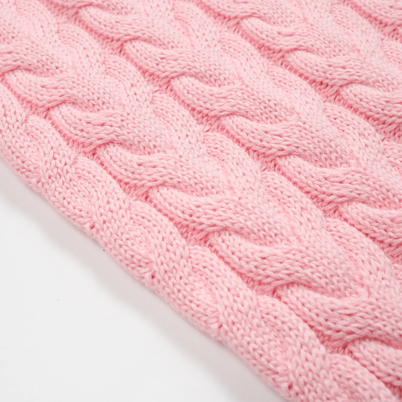 Men's twist knitted pink retro knitwear - Image 6