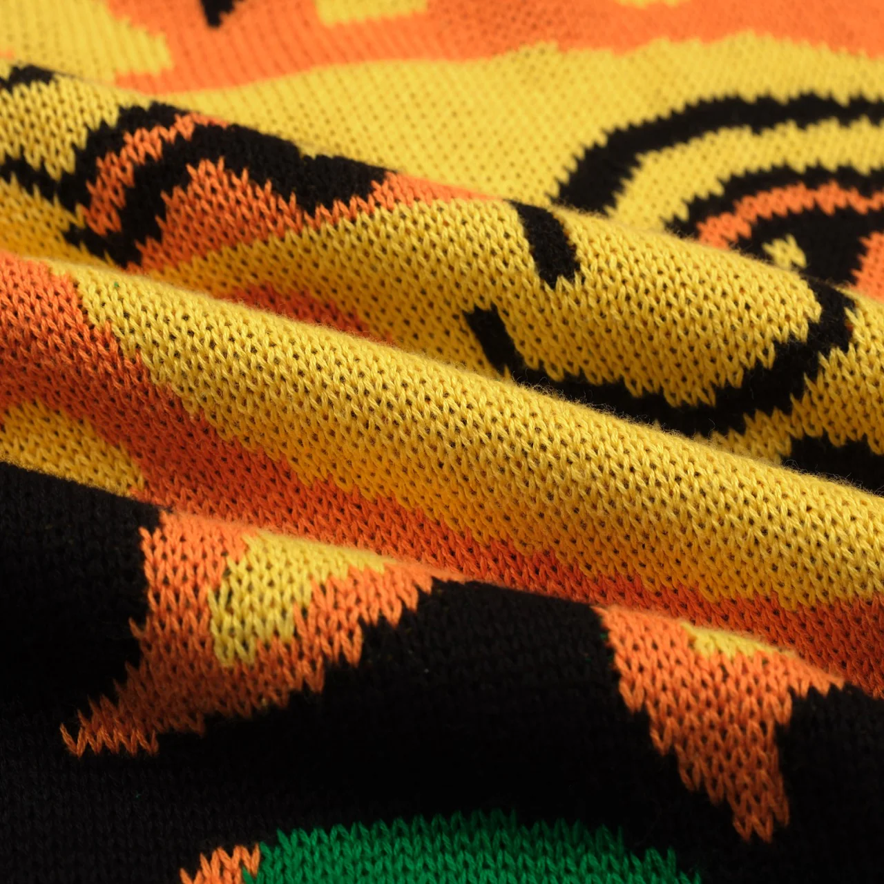 Men's vintage black sun graphic jacquard knitwear - Image 9