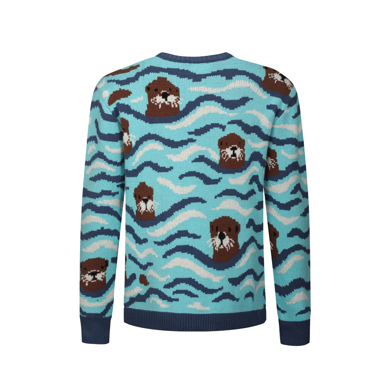 Men's vintage ocean jacquard vintage knitwear - Image 3
