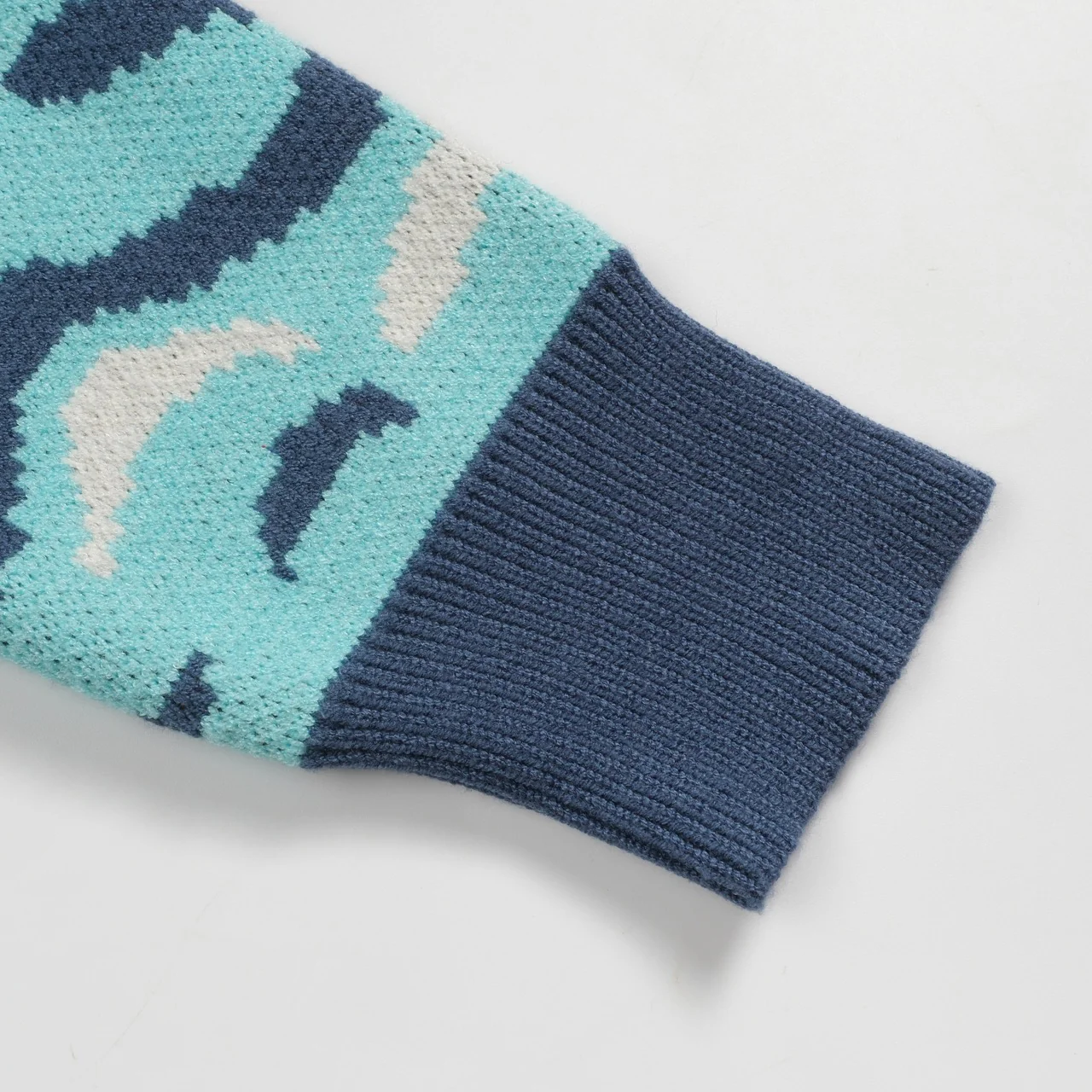Men's vintage ocean jacquard vintage knitwear - Image 7