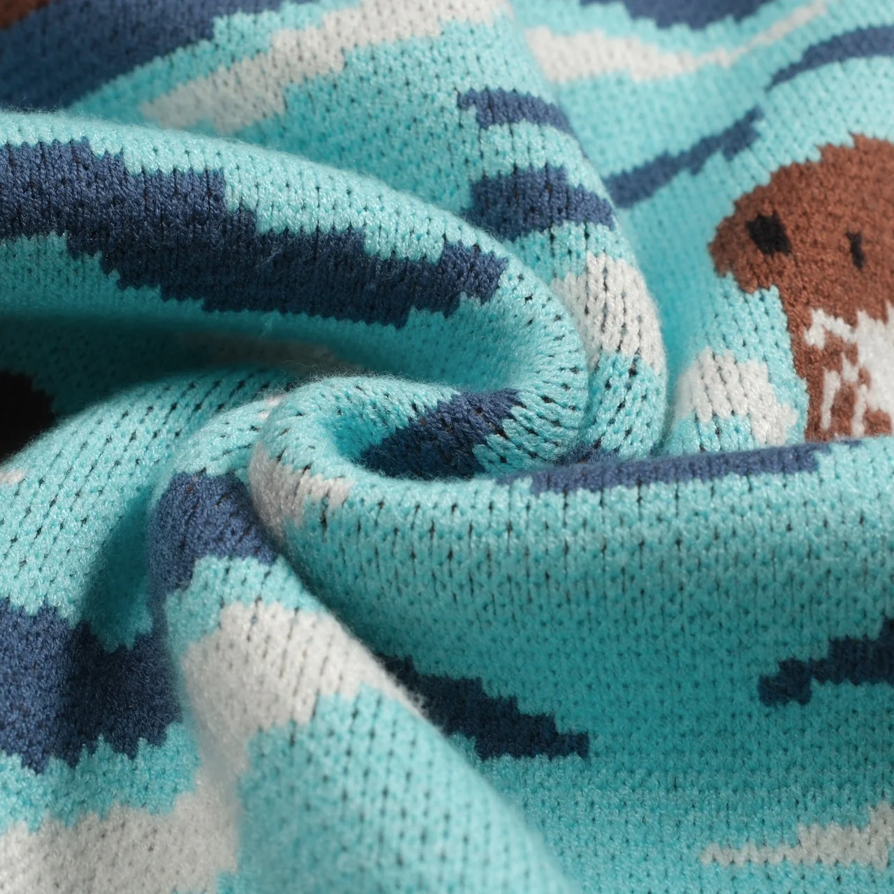 Men's vintage ocean jacquard vintage knitwear - Image 9