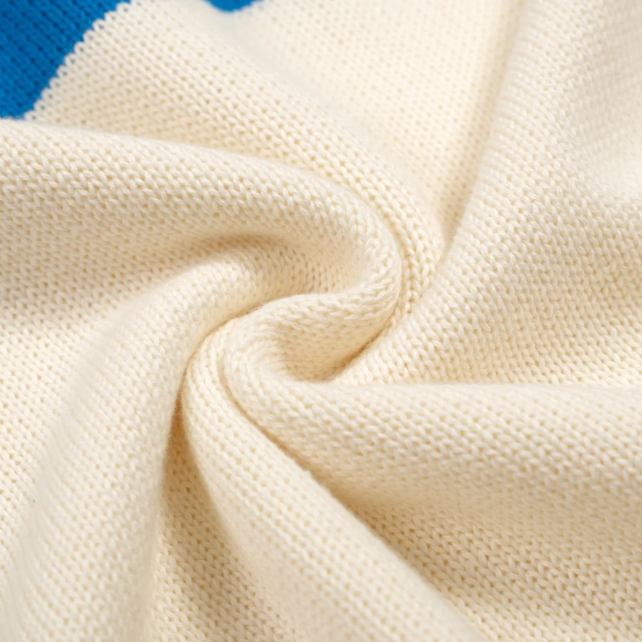 Men's white fashionable artistic striped knitwear - Image 10