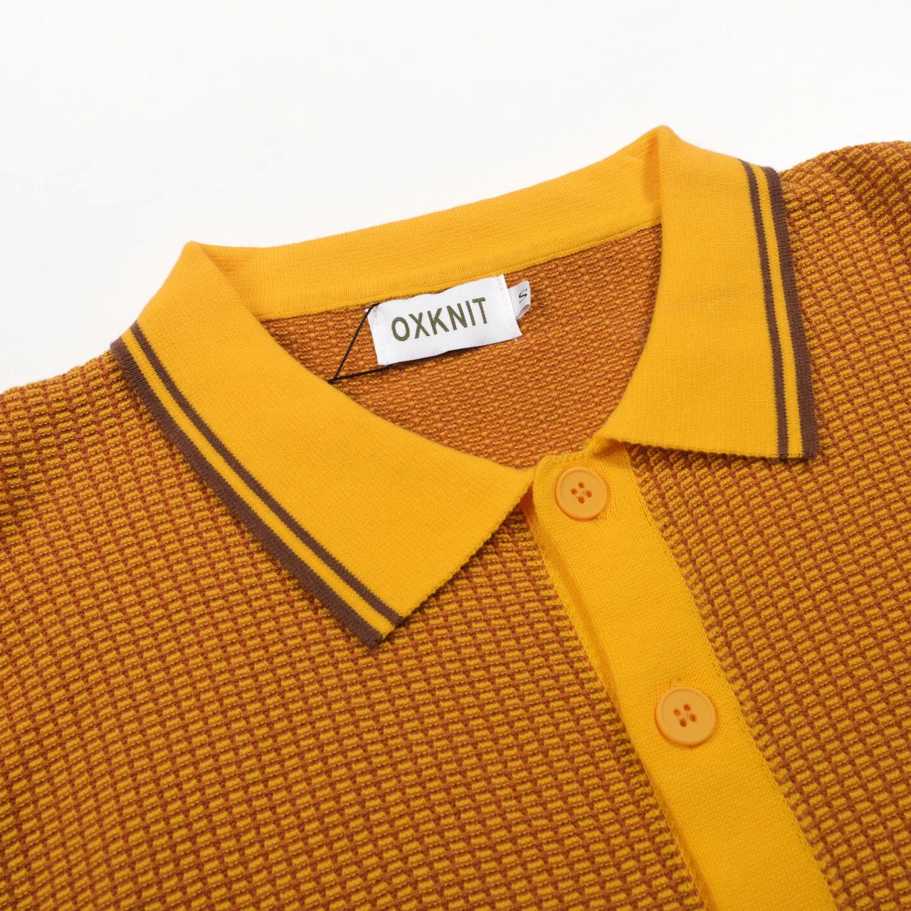 Men's yellow retro fashionable street art cardigan - Image 4