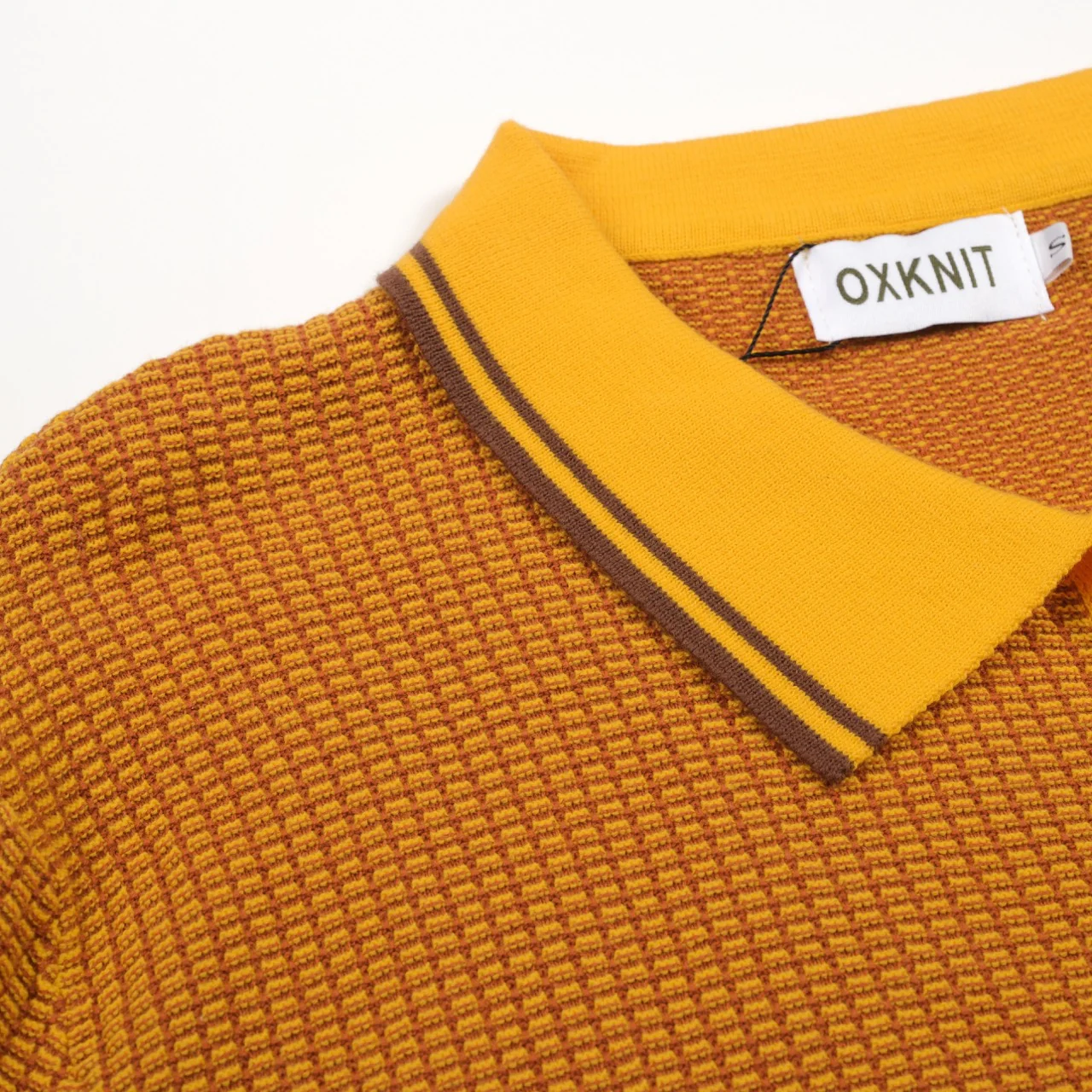 Men's yellow retro fashionable street art cardigan - Image 6