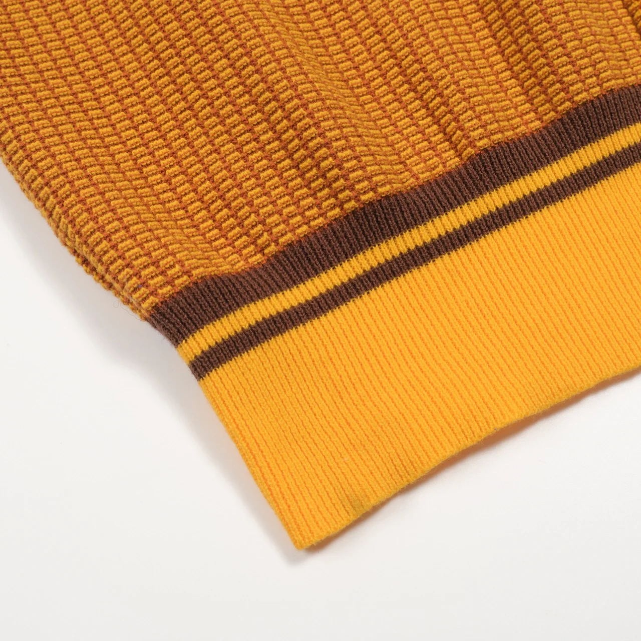 Men's yellow retro fashionable street art cardigan - Image 7