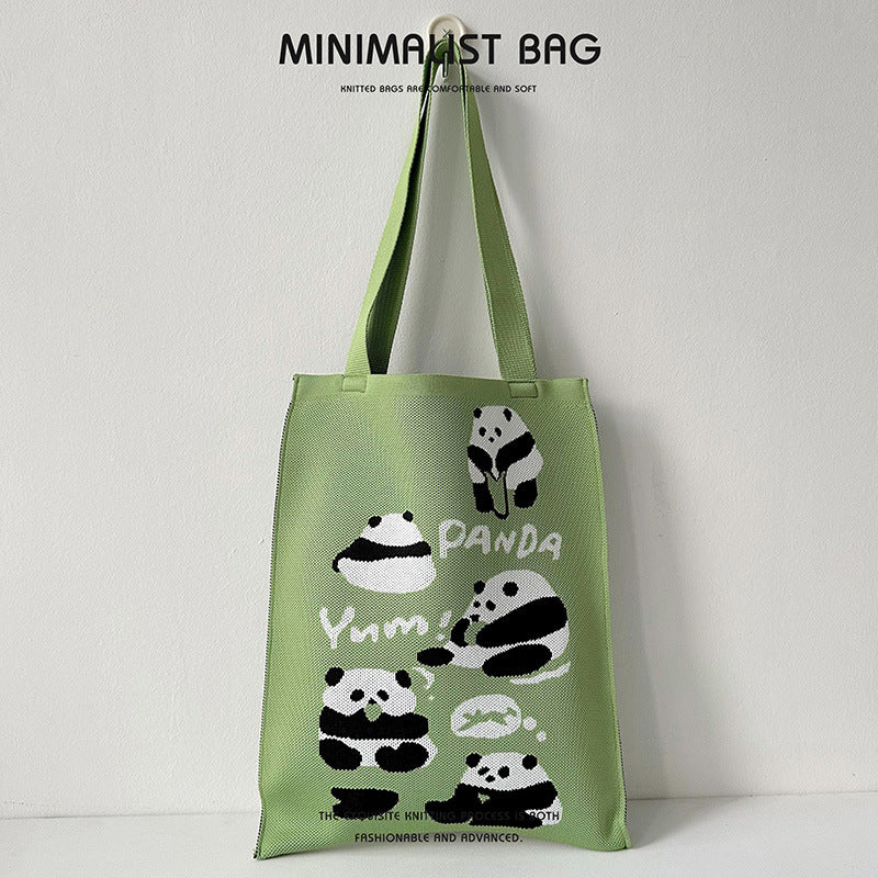 Panda-Cat Knitted Shoulder Bag - Image 24