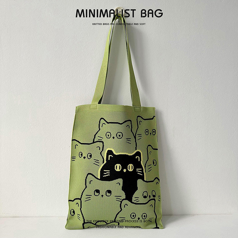 Panda-Cat Knitted Shoulder Bag - Image 28